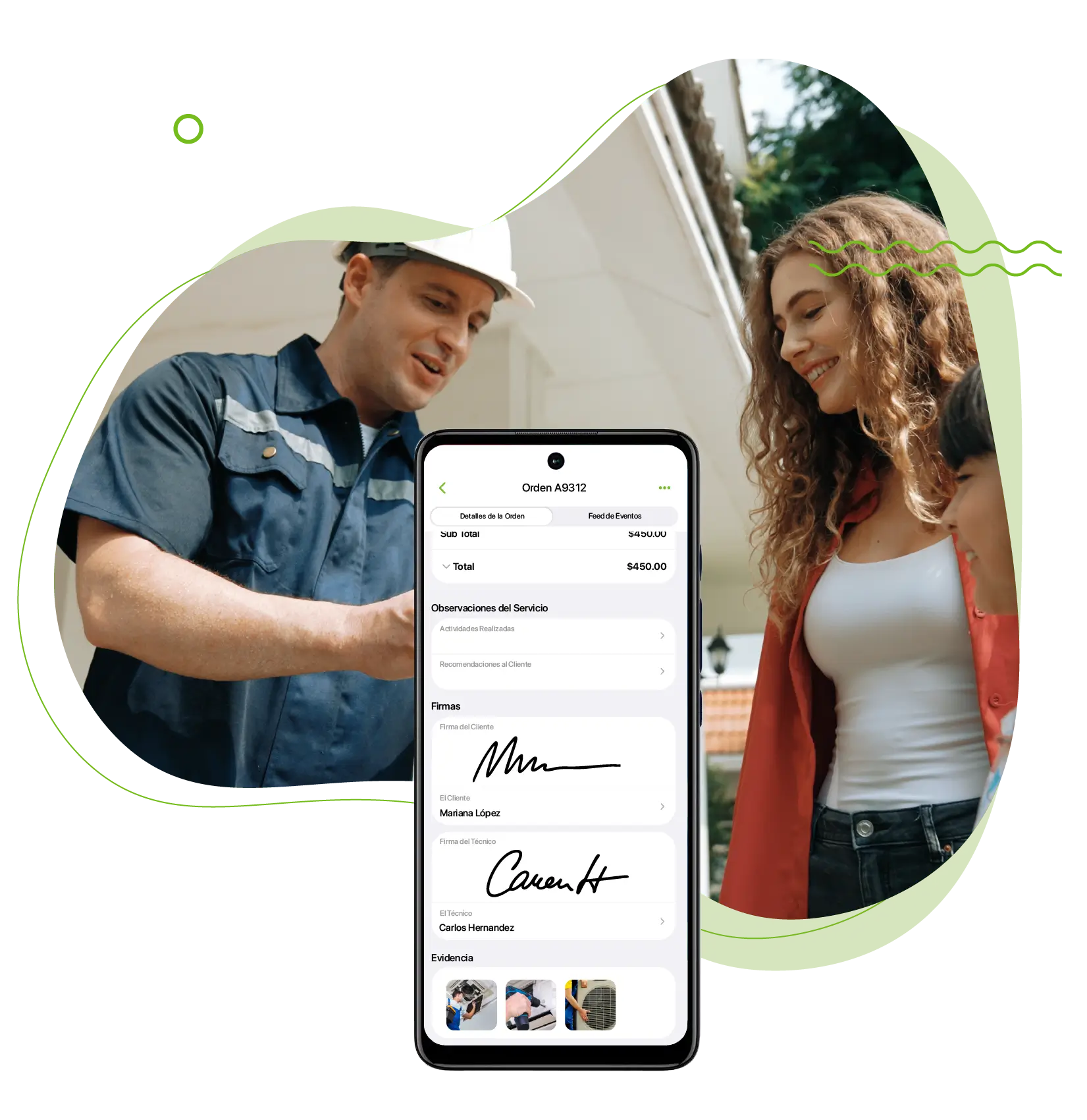 NOA – Características – App para Técnicos